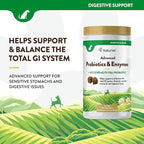 NaturVet Advanced Probiotics & Enzymes, PB6 Dog Soft Chews to Help Sensitive Stomachs and Digestive Issues, Hickory Smoked Bacon Flavored Pet Supplement for Dogs Over 6 Weeks, 240 Count Jar