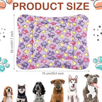 Tuanse 4 Pack Ultra Soft Dog Cat Bed Mat with Cute Prints Reversible Fleece Dog Crate Kennel Pad Cozy Washable Thickened Hamster Guinea Pig Pet Bed Mat for Small Animals(30 x 22 Inches,Vivid Color)