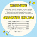 Chippin Fish, Pumpkin, Apple Grain-Free Dog & Cat Treats (5oz, 1-Pack) | USA Wild-Caught Fish | Hypoallergenic, Chicken-Free | Best Training Treats | Puppies & Senior Dogs | Low Fat Dog Treats