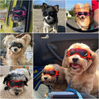 Dog Goggles Small Breed, Dog Sunglasses Small Breed Dog Eye Sun Light Protection, UV Protection Goggles for Dog with Adjustable Straps, Small Black