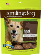Herbsmith Smiling Dog Treats – Freeze Dried Raw Beef, Potatoes, Carrots & Celery – That’s 100% it – 2.5 Ounce