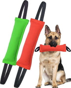 Clysoru Dog Tug Toy Dog，Double Pack Tough Jute Bite Pillow Training Equipment - Puppy to Large Dogs Interactive Toy.