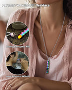 Titanium Pill Holder Necklace for Men Women Emergency Whistle Mini Keychain Nitro Pill Case with Loud Whistles EDC Safety Backpacking Survival Hiking Camping Pets Training