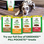 Greenies Pill Pockets for Dogs Large Size, Soft Dog Treats, Real Peanut Butter Flavor, (6) 7.9 oz. Pouches (180 Treats Total)