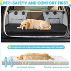 Loiion Dog Car Bed, Non-Slip Backseat Extender Pet Mat, Removable Washable Dog Bed for SUVs, Sedans & Trucks, Anti-Slip Travel Bed for Dogs, Easy Clean & Scratch-Proof & Comfort (50"x24.6")