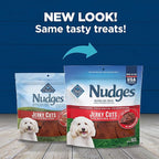 Blue Buffalo Nudges Jerky Cuts Dog Treats, Made in the USA with Natural Ingredients, Steak, 16-oz Bag