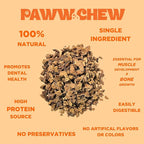 Paww Chew Beef Lung Dog Treats, 100% Natural, Single Ingredient, (2.5 Pound) Made in the USA, Dried & Dehydrated, High Protein, High Value Dog Training Treats, Grain Free, Low-Odor Free for All Breeds