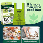 The Original Poop Bags® Dog Poop Bags with Handles, 38% USDA Biobased, Leak-Proof & Easy Tie Waste Bags for Dogs, Unscented, 120 Count