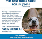 Best Bully Sticks Natural Jumbo Bully Sticks for Large Dogs - 12 Inch, 8 Count (Pack of 1) - 100% Free-Range Grass-Fed Beef, Single-Ingredient, Grain and Rawhide Free Long Lasting Dog Chews