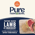 CANIDAE Pure Farm to Bowl Pasture-Raised Lamb & Brown Rice Dog Food, Adult Dog Food, 4lb