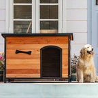 Large Solid Wooden Dog House,Suitable for Both Indoor and Outdoor, Suitable for Large Dogs and Animals of The Following Size, Easy to Clean,Can DIY,45.75" W x 31.25" D x 32.5" H,Grey