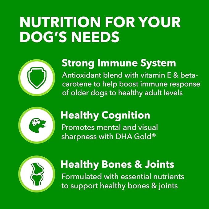 IAMS Proactive Health Healthy Aging Large Breed Dog Food for Mature and Senior Dogs with Real Chicken, 15 lb. Bag