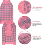 PUPTECK Dog Sweaters for Large Medium Small Dogs - Fall Classic Plaid Style Puppy Holiday Winter Coat Clothes Warm
