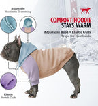 Tuff Pupper Dog Hoodie | Premium Quality 100% Organic Cotton | Ultra Soft Interior for Superior Comfort | Elastic Cuffs & Drawstring for Warmth | Stretch Fit Suitable for All Breeds (Pastel, S)