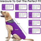 Dog Coat, Waterproof Dog Winter Jacket with Pocket, Reflective Adjustable Pet Snow Vest, Warm Cozy Fleece Sweater for Small Medium Extra Large Dogs - Purple, 3XL