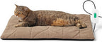 Dog Heating Pad (31"x20") - Waterproof Electric Heated Mat & Pet Bed for Indoor and Outdoor Use, Chew Resistant Cord, Machine Washable Cover with Wheat Pattern Quilting, for Cats and Pets