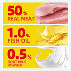Just Try 16 OZ Cat Treats for Indoor Cats, High Protein Low-Calorie Cat Snacks, Healthy Crunchy Treats, Grain Free Natural Chicken Flavor