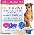 Native Pet Advanced Care - Hip & Joint Supplement for Dogs - Supports Joints, Cartilage, Muscles & Anti-Inflammatory with HMB, UC-II Collagen, Green Lipped Mussel & Hyaluronic Acid - 30 Scoops