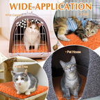 4 Pack Self Warming Cat Pads Self Heating Cat Mat Washable Homeless Dogs Thermal Pads Kennel Pad Reflects Body Heat Warm Crate Bed Mat for Indoor Outdoor Pet(Orange,16 x 20 Inch)