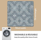 nunubaby 2PACK Washable Pee Pads for Dogs, Stylish, Non-Slip and Leak-Proof Pee Pads. Reusable Potty Pads for Dogs for Crates and Floors.(Blue/Multi, 72" x72")