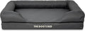 The Dog's Bed Replacement Outer Cover ONLY (Outer Cover ONLY - NO Bed, NO Waterproof Inner) for The Dog's Bed, Washable Oxford Fabric, Medium (Grey & Black Piping)