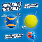 Chuckit! Ultra & Squeaker Ball Dog Toy - Medium Bouncy Fetch Balls for Dogs 20-60 lbs - Made from Durable Rubber - Floating Water Pet Toys - Size Medium - 2.5-inch Diameter - Pack of 3