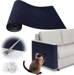 Cat Scratch Furniture Protector - 118" x 13.8" Trimmable Self-Adhesive Cats Claws Scratch Pads, DIY Cat Climbing Couch Protector for Scratch Post Cat Tree Replacement Indoor (Dark Blue)