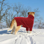 Queenmore XXL Dog Sweater,Large Dog Sweaters for Dogs Girls Boys,Xmas Turtleneck Pullover Sweaters for Large Dogs,Cold Weather Doggie Sweatshirt Knitwear for Golden Retriever,Labrador(Red,XXL)