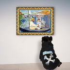 ChoChoCho Woof Dog Hoodie, Designer Dog Hoodies for Small Medium Large Breeds, Art Collection Dog Sweatshirts, Street Drawstring Hoodies Outfit Clothes for Puppy Puppies (4XL, Monet Painting)
