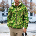 Men's Camouflage Hunting Fleece Lined Hoodie Camo Jackets Zip Up Long Sleeve Casual Winter Coats Hood Outerwear