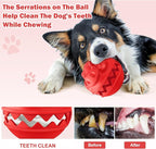 Rubber Treat Dispensing Dog Toys, Indestructible Dog Ball for Aggressive Chewers, Interactive Treat Toy for Boredom to Keep Them Busy, Large Aggressive Chew Dispensing Ball