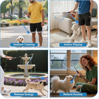 Flirt Pole for Dogs Interactive Dog Pole Toy for Large Medium Small Dogs, Sports Dog Teaser Pole for Tug of War, Flirt Pole with Lure Ball (Standard Pole + Tensile Rope)