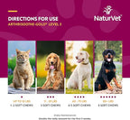 NaturVet ArthriSoothe-Gold Level 3 Advanced Joint Care for Dogs – Soft Chew Dog Supplement with Glucosamine, MSM, Chondroitin & Hyaluronic Acid – Wheat-Free Pet Supplements – 70 Ct.