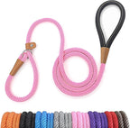 lynxking 5 FT Dog Leash Slip Lead 2 Pack Strong Heavy Duty Braided Dog Training Leash No Pull Training Lead Leashes for Medium Large and Small Dogs