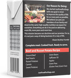 JustFoodForDogs Pantry Fresh Wet Dog Food, Complete Meal or Dog Food Topper, Beef & Russet Potato Human Grade Dog Food Recipe - 12.5 oz (Pack of 6)