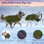 Dogcheer Dog Winter Coat,Fleece Collar Jacket Warm Vest Reflective Adjustable Sweater for Cold Weather,Windproof Waterproof Snow Coat for Small Medium Large Dogs,XXXL(Chest Girth 34.6-45.3,Back 28.7)