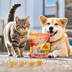 Jungle Calling Soft Chicken & Codfish Cat & Dog Treats, High Protein Pet Snacks for Small & Medium Dogs & Cats, Chewy Chicken Sushi Dog Training Treats, 10.6 oz