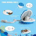 Nocciola Octopu Crinkle Squeaky Dog Toys for Aggressive Chewers, Durable Stuffed Plush Rope Tug Puppy Toy for Small, Medium Large Dogs, Octopus Fish Ocean Beach Summer, Dog Birthday Gifts