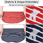 Koneseve Dog Shirt Vest Lightweight Stretchy Dog T-Shirts Soft Cool Sleeveless Stripe Vests Breathable Clothes for Puppy Kitty Cats Small Medium Large Dogs 2 Pack Red + Blue [L/Large]