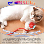 Tiny Fetch Dog Toy, Tinyfetch Interactive Dog Cat Toys Balls with Birdsong, 360° Smart Automatic Rolling Electric Dog Ball Toy, Fast Moving Balls Toys for Pets (red)