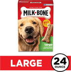 Milk-Bone Original Dog Treats for Large Dogs, 24 Ounce, Crunchy Biscuit Helps Clean Teeth (Pack of 2)