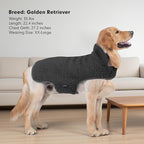 cyeollo Small Dog Coat Sherpa Dog Winter Coat, Reversible Fleece Doggie Jackets Sweater Vest for Small Dogs Male with Leash Hole, Soft Cold Weather Pet Coats, Dark Grey S