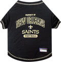 NFL New Orleans Saints Dog T-shirt Medium. - Licensed Shirt for Pets Team Colored with Team Logos- Premium Stretchable Materials for the comfort of your Dog & Cat