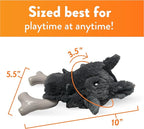 Spunky pup Knucklehead Durable Dog Toy - 2-in-1 Plush & Chew Toy for Aggressive Chewers, Chicken-Flavored Dental Chew, Durable Double-Stitched Squeaker- Warthog
