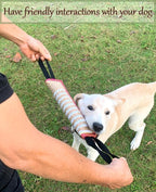 Clysoru Tug Toy for Dogs Squeaky Toy with 2 Strong Handles Lasting Training Equipment Puppy to Large Dog Interactive Toys of War Pull Indestructible Rope Pet Crinkle Teething (Flower)