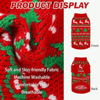 KOOLTAIL Cat Sweater Turtleneck- Soft Knit Cat Christmas Sweaters for Cats Only, Elk Christmas Tree Pattern Thick Warm Cold Weather Pet Clothes Outfit for Small Medium Large Size Kitten Puppy Red L