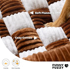 FUNNY FUZZY Pet Couch Covers for Sofa, Dog Couch Bed for Furniture Protector, Pet Bed Mat, Couch Cover for Dogs Washable with Non Slip, Small, Brown