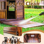 Outdoor Dog House for Large Breed Dogs with Removable Floor&Roof, Heavy Duty Pet House, Weatherproof Warm Dog House Outside, 2XL