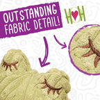 HuggleHounds Plush Dog Toy - Fuzzy Dog Toy, Soft Fleece, Interactive Durable Stuffed for Small and Large Breeds with Squeaker - Louise Lamb, Small