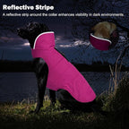 Dog Winter Coat, Waterproof Dog Jacket with Leash Hole, Reflective Adjustable Pet Snow Vest, Warm Fleece Sweater for Small Medium Large Dogs - Pink, L